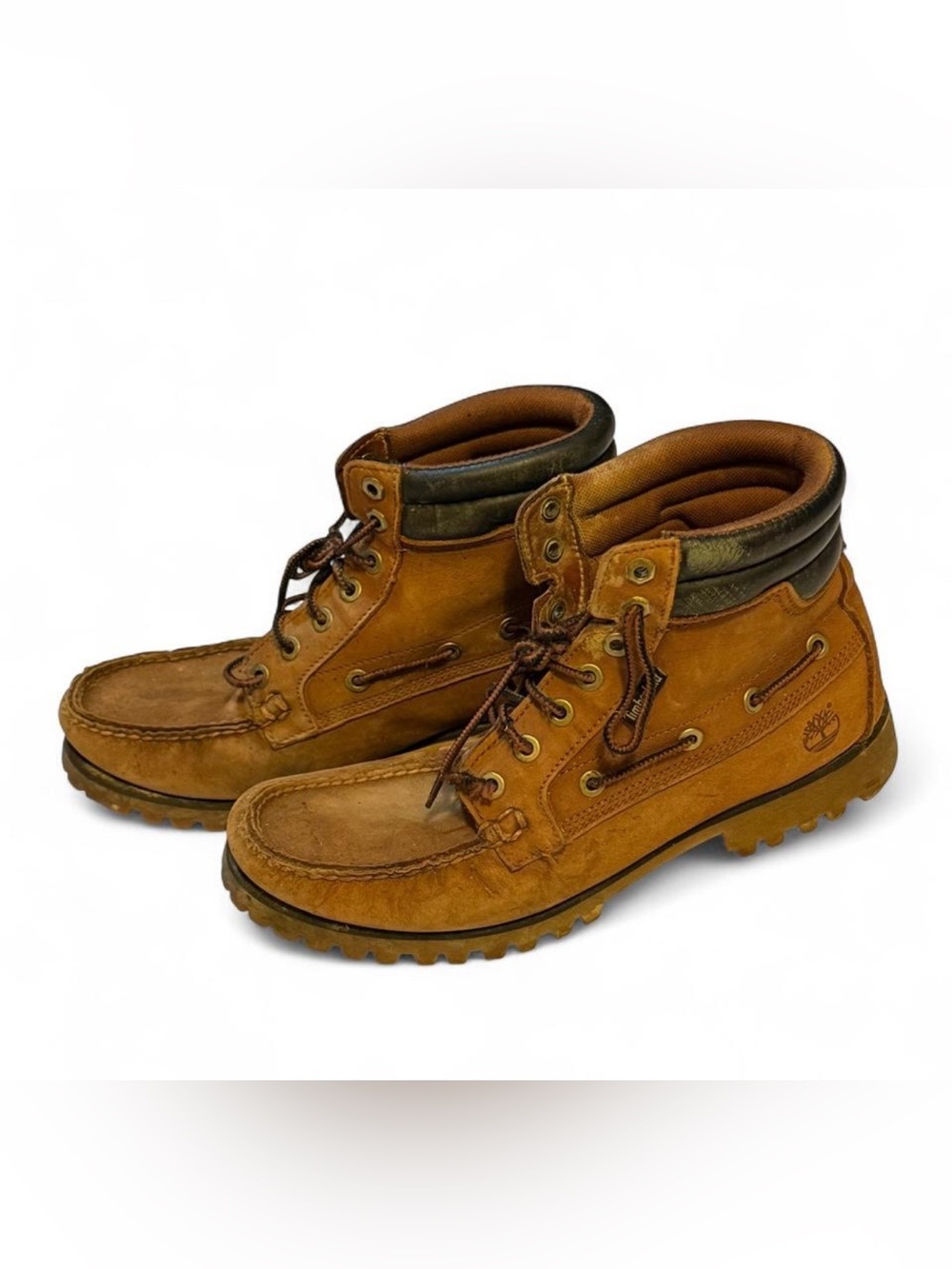 Timberland Wheat/Tan Lace-Up Moc Toe Boots